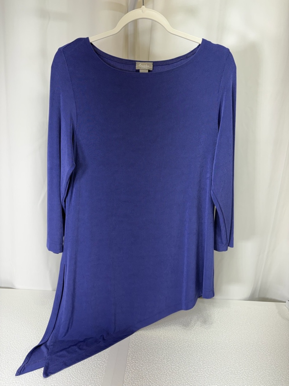 Chico's Deep Purple Asymmetric Hem Tunic 2844